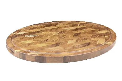 Chevron Butcher Block With Canal